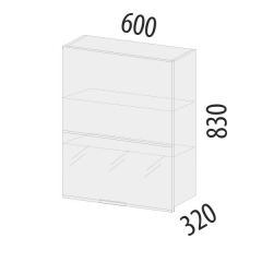 Шкаф-витрина кухонный лев/прав Дакота 103.15